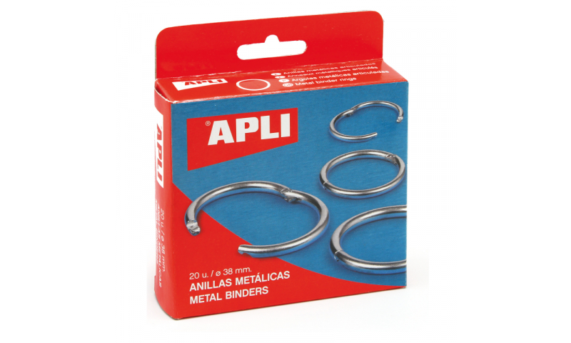 Apli Steel Binding Rings, 32mm Box of 20