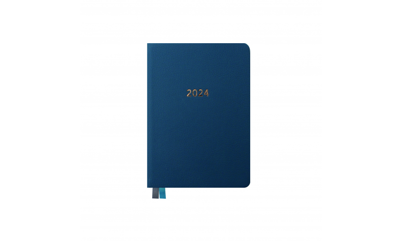 Tallon A6 Daily Blue Diary with full colour pages.