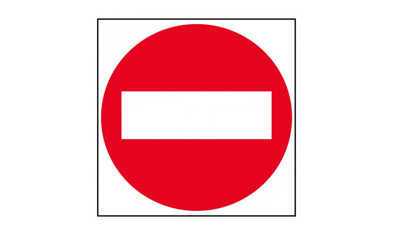 Apli PVC Self-adhesive Pictogram sign, Do Not Pass, Retail Hangpack