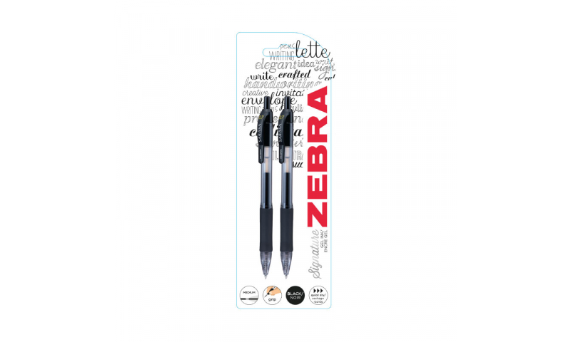 Zebra Sarasa Rapid Dry Gel Ink Retractable, Single on Card. Black