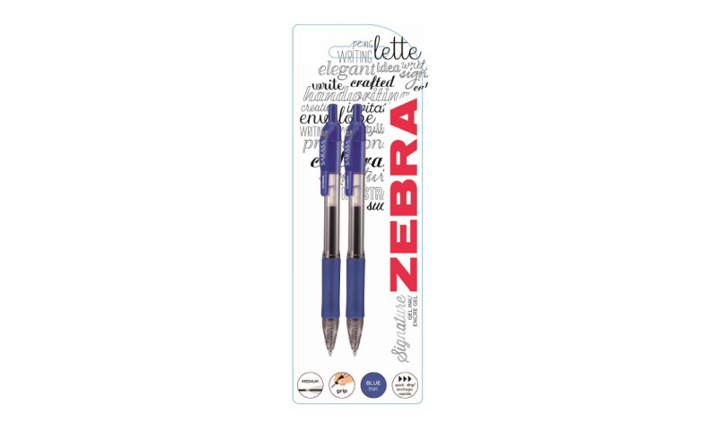 Zebra Sarasa Rapid Dry Gel Ink Retractable, Single on Card Blue