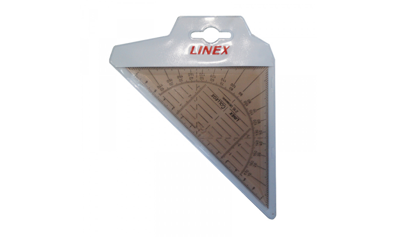 Linex Set Square & combined protractor Hangpacked