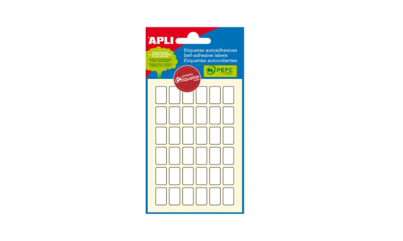 APLI White Rectangular Labels 294 per Pk, 10 x 16mm