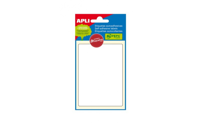 APLI White Rectangular Labels 6 per Pk, 81 x 110mm