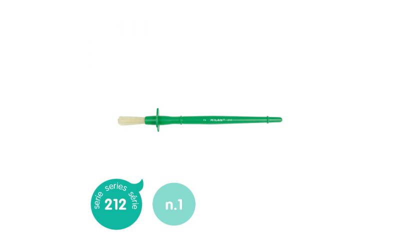 Milan 212/1 Chungking Bristle, Plastic Handled Glue Brush with drip guard 6 mm