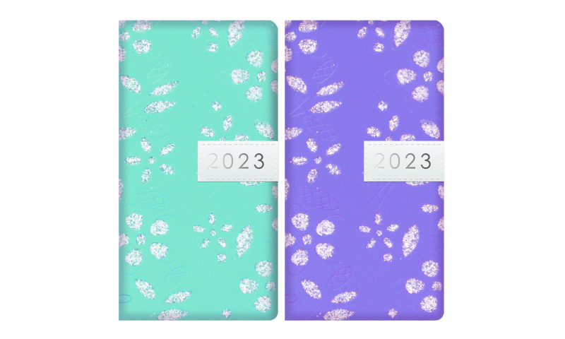 2023 Diary Slim WTV Glitter Floral Sparkles