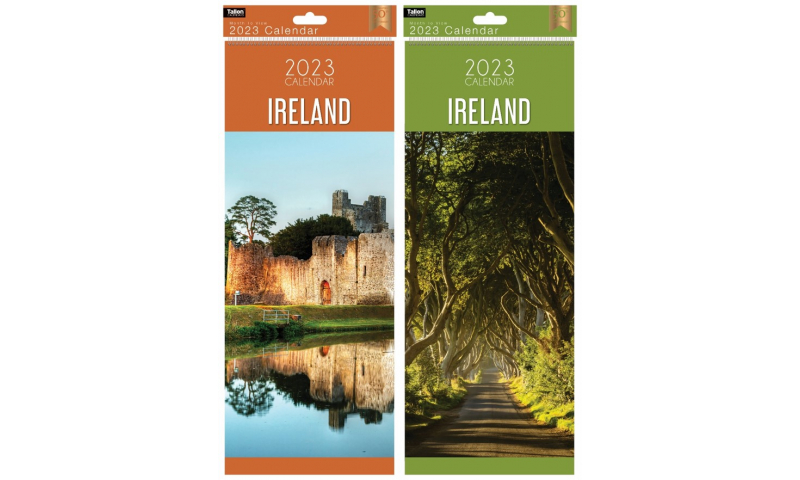 Explore Ireland Slim Scenic Calendar 2023, 12 Quality Scenes of Ireland, 4 Asstd Styles
