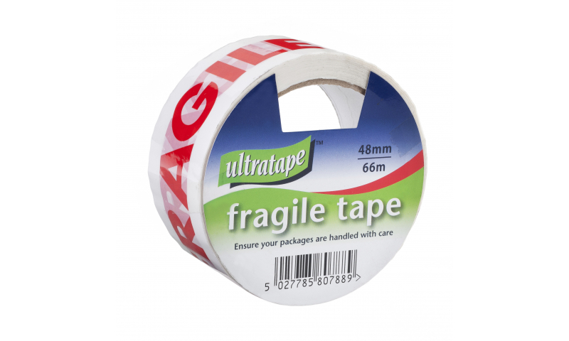 Ultratape Fragile printed Packaging Tape, 48mm x 66M