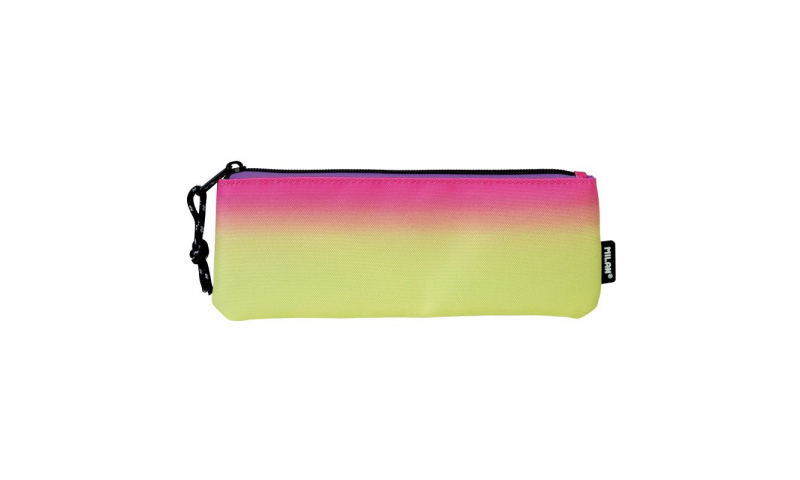 Milan Flat Pencil Case, Sunset collection, Lilac/Turquoise.