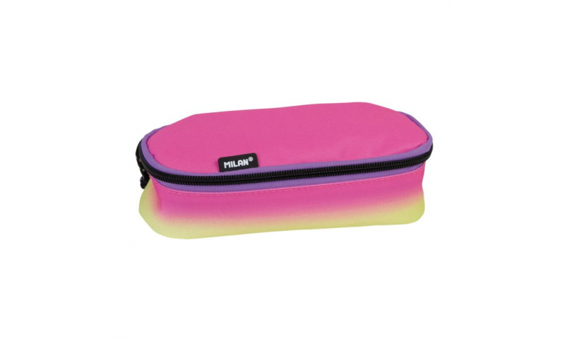 Milan Oval Pencil Case, Sunset Collection, Pink/Yellow