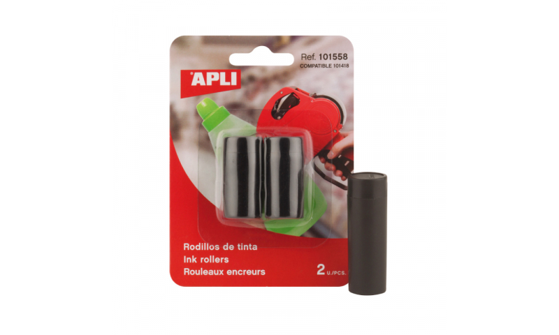 Apli Ink Rollers for Pricing Guns Hangpack of 2 (For 101418)