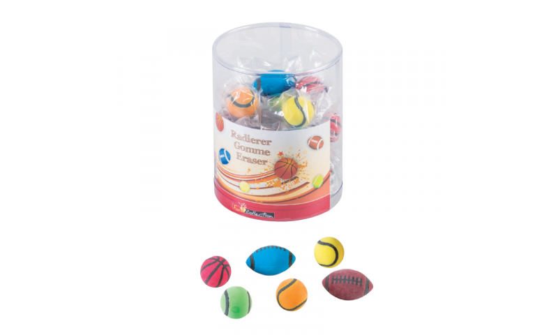 Brunnen Sports ball Erasers - 5 asstd styles & colours