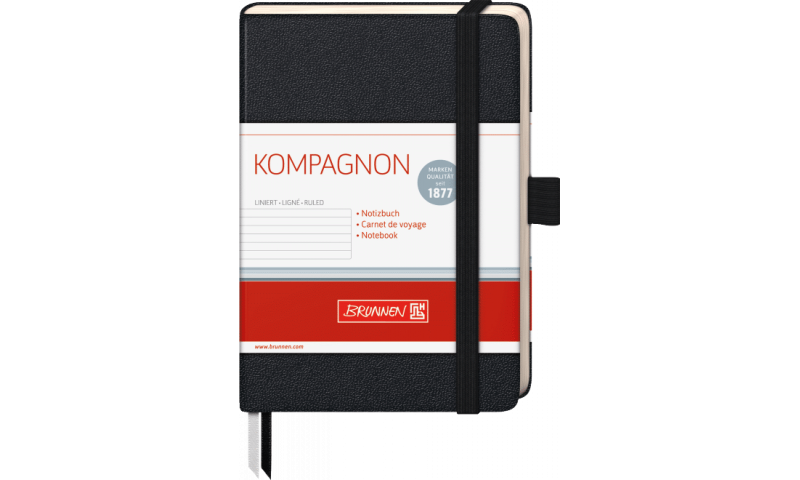 Brunnen Kompagnon M-Skine style A6 192p Notebook with Elastic closure.