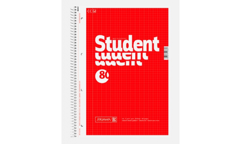 Brunnen A4 Wirobound Refill Pad 70gsm Quadrille Square 160 Pages.  (Buy now uncreasing early 2022))