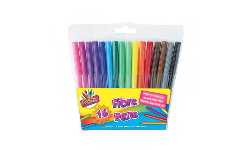 ArtBox Fibre Pens, Fine Tip, 16Pk in Wallet (New Lower Price for 2022)