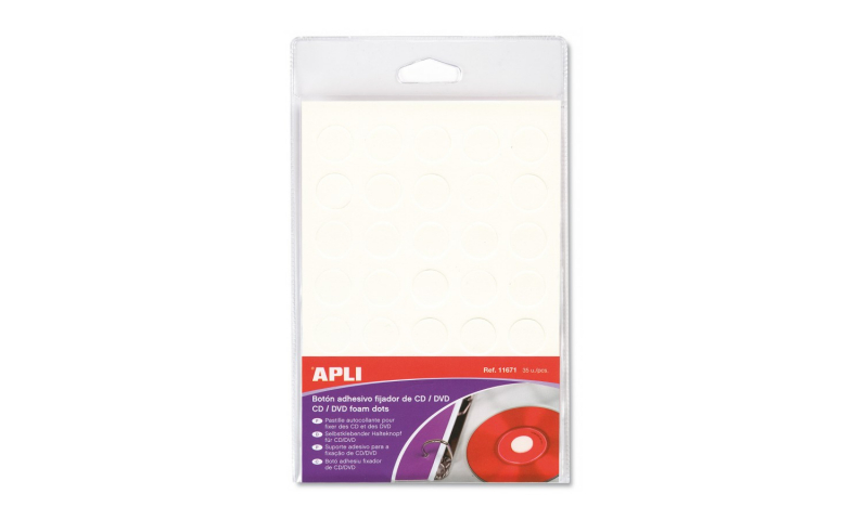 Apli CD/DVD 35 Foam Mounting Dots