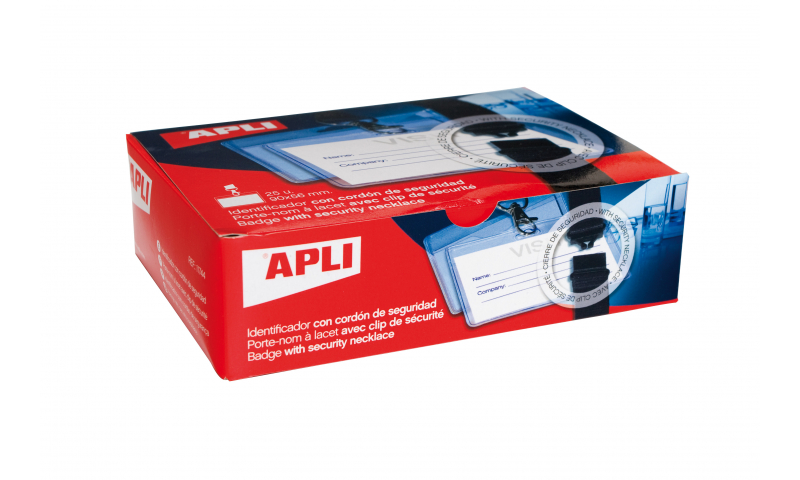 APLI ID Badge 90x56mm with Black Security Lanyard, Bulk Box (New Lower Price for 2022)