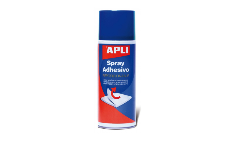 Apli Spray Adhesive for Mounting, Repositionable Jumbo 400ml Spray Can