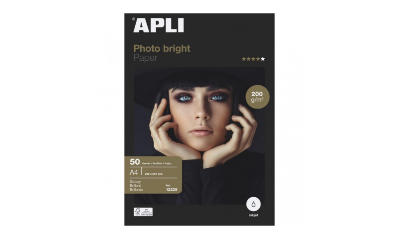 Apli Photo Paper Photobright A4 200 g 50 Sheets