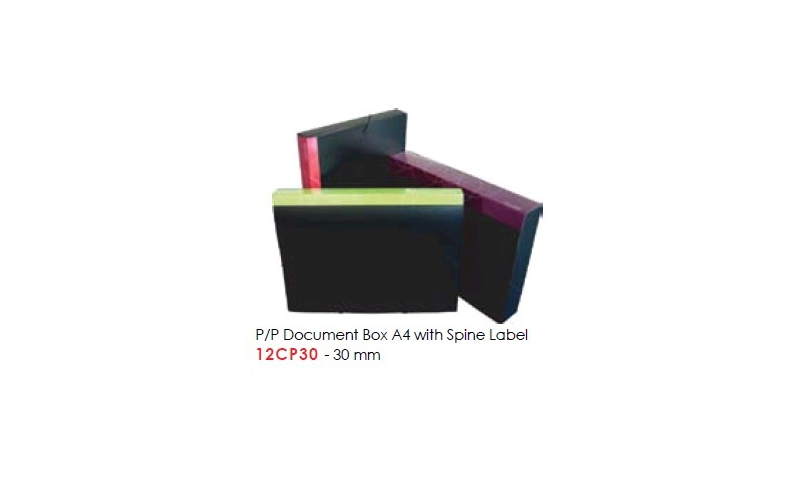 Factis P/P Document Box A4 with Spine Label, 30mm: (New Lower Price for 2021)