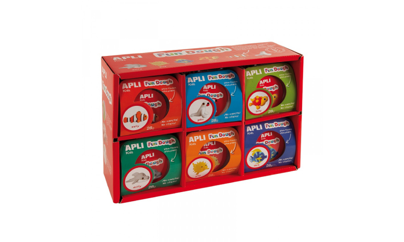 Apli Fun Dough Sealife Kits, 28g, 6 Asstd, Display