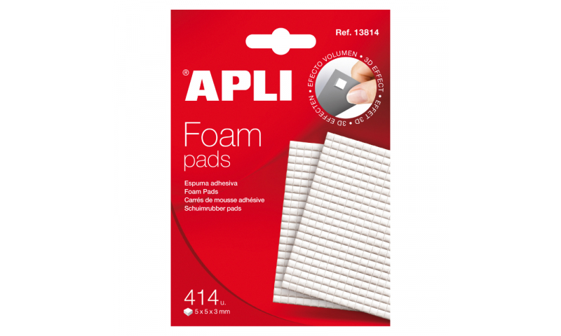 Apli Mini Foam Crafting Pad, 5x5mm, 414 Pads