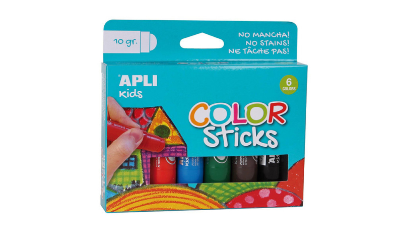 Apli Kids Twist Up Colour Sticks 6pk Hangcarded