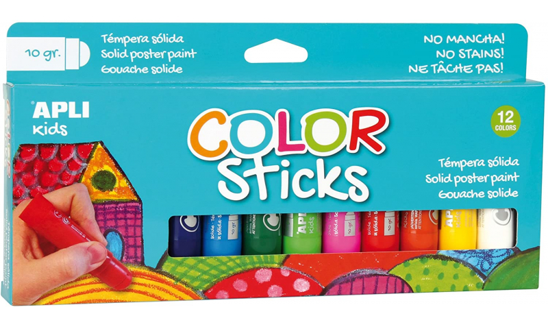 Apli Kids Twist Up Colour Sticks 12pk Hangcarded