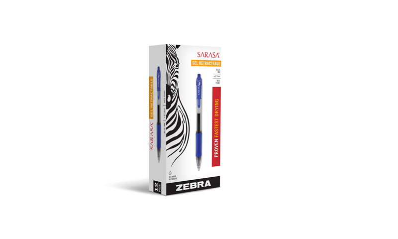 Zebra Sarasa Clip Gel Retractable Pens, 7 colours to select from.