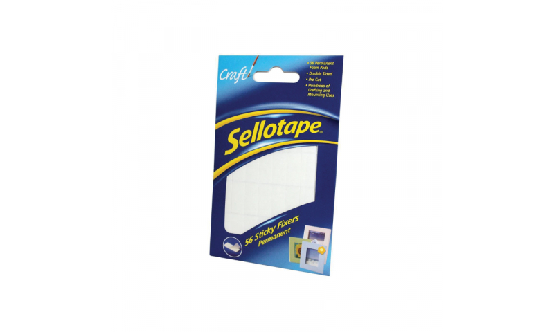 Sellotape Sticky Fixers, pack 56, hang pack  (New Lower Price for 2021)
