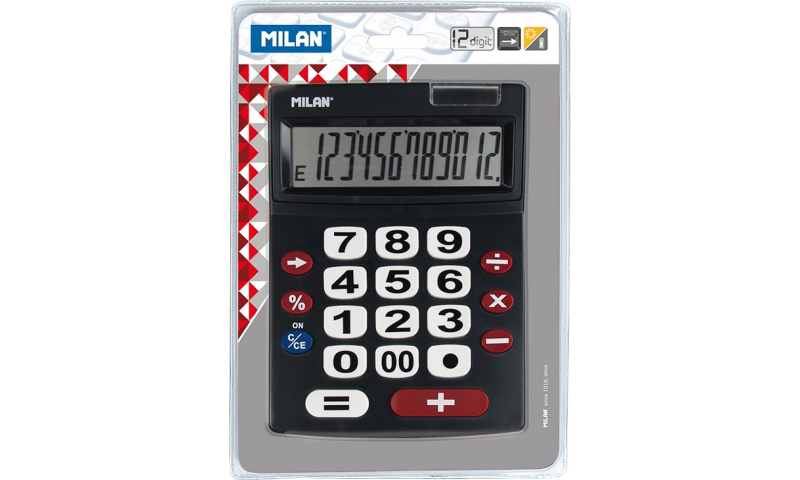 Milan Jumbo Desk Calculator, 12 Digit, Giant Keys & Display (New Lower Price for 2022)