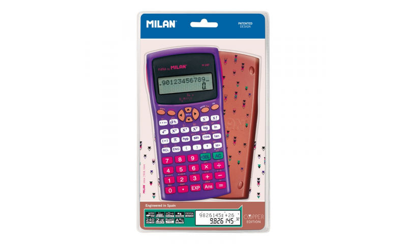 Milan Copper M240 Scientific Calculator 12+2 Digits Blister (New Lower Price for 2022)