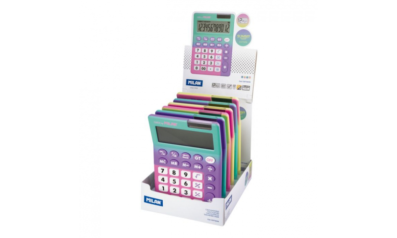 Milan Sunset Desk 12 Digit Touch Calculator (New Lower price for 2022)