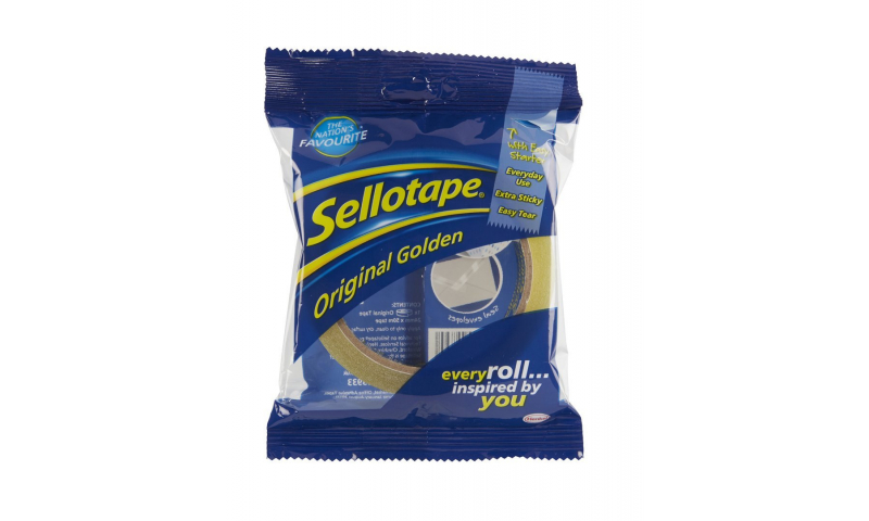 Sellotape Gold Original 24mm x 50M, individual hangpack (New Lower Price for 2022)