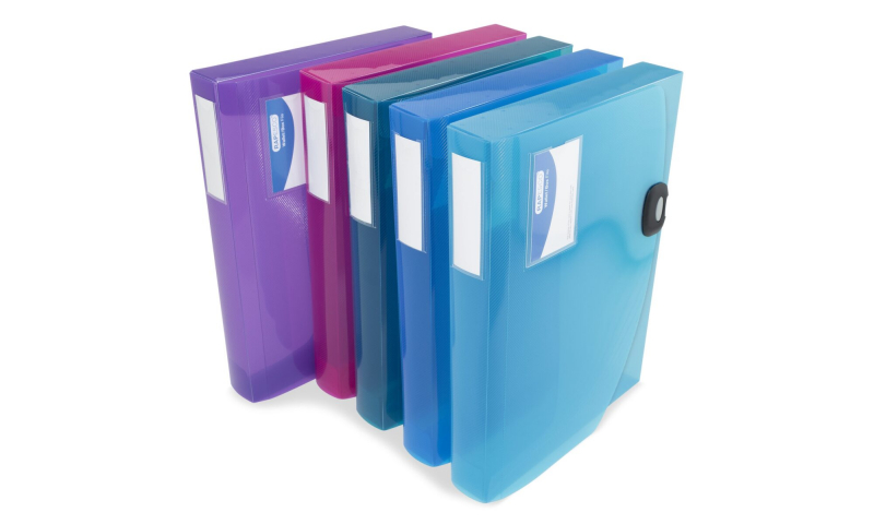 Rapesco 40mm Rigid Wallet Box File, 5 assorted colours