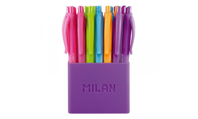 Milan P1 Touch Colours Ballpen, assorted tub of 24