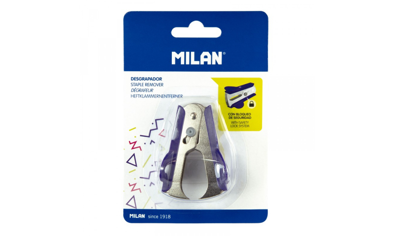 Milan Staple Remover Blue, Blister Carded