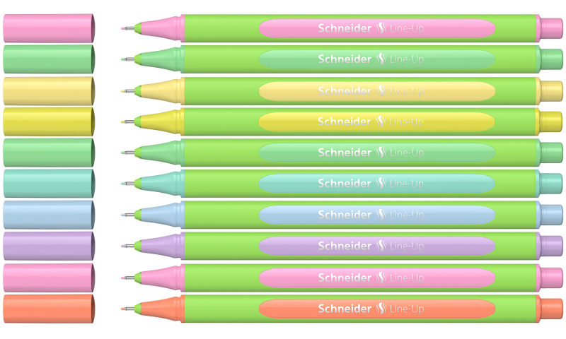 Schneider Line-Up Fineliner, 8 NEW Pastel colours to choose.