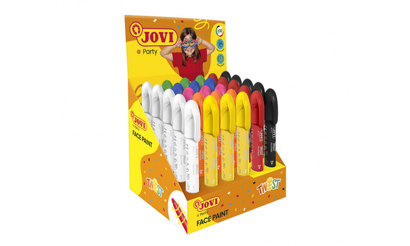 JOVI Face Paints Twist Make Up Style - Counter Display of - Assorted Primary Colours