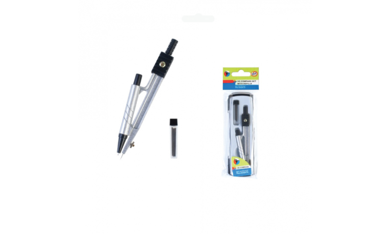 Starpak Boxed Compass Set With Pencil Leads, Hangpack
