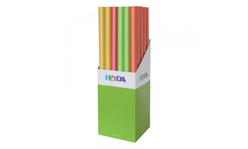 Heyda Kraft Paper 70x200cm Rolls, 70gsm Display 30 - Light Colours Asstd