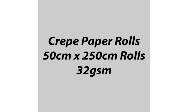 Heyda  Crepe Paper Rolls 50cm x 250cm Roll, 60gsm Pack of 10 - Silver