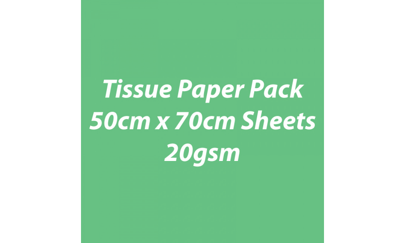 Heyda Tissue Paper Pack 50x70cm Sheets, 20 gsm, Pack 5 Sheets - Light Green