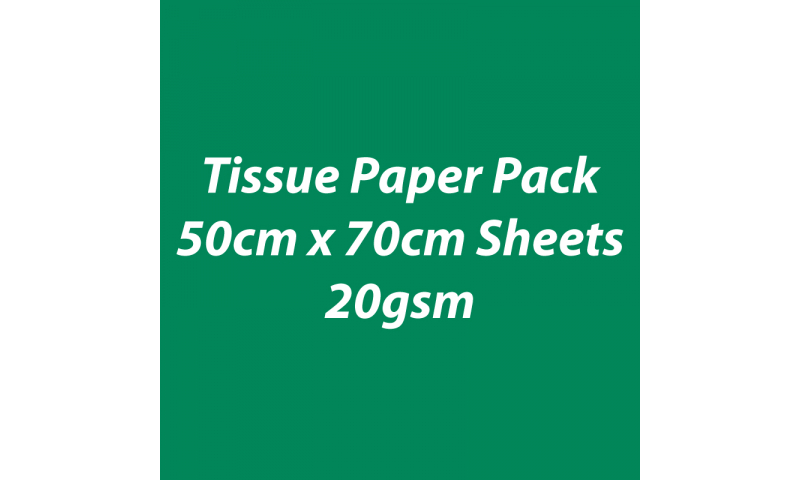 Heyda Tissue Paper Pack 50x70cm Sheets, 20 gsm, Pack 5 Sheets - Dark Green