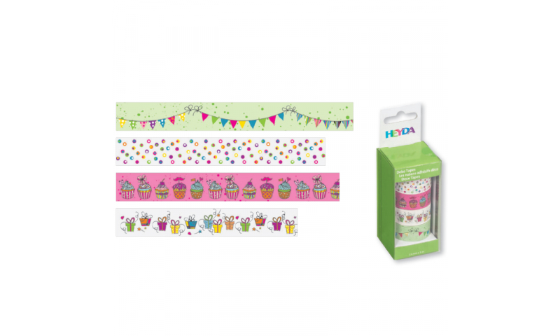 Heyda Deco Tapes Box 5 Asstd Tapes - Garland Coloured