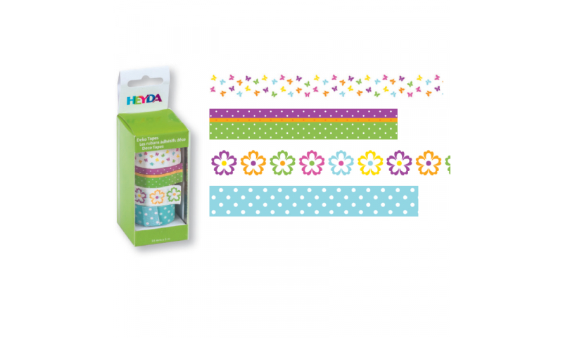Heyda Deco Tapes Box 5 Asstd Tapes - Flowers