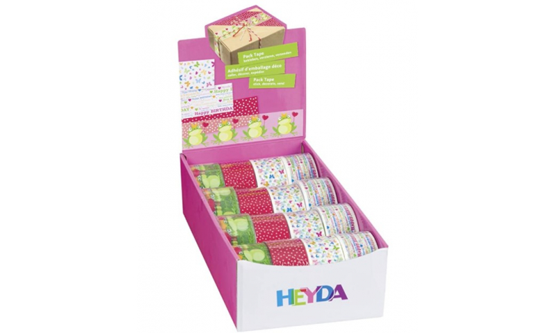 Heyda Display Tapes  48mm x 50m 4 Asstd, Counter Display