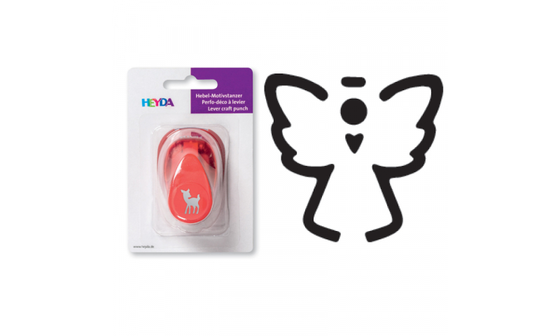 Heyda Lever Craft Punches, Small-Angel 3D Pop-up Outline