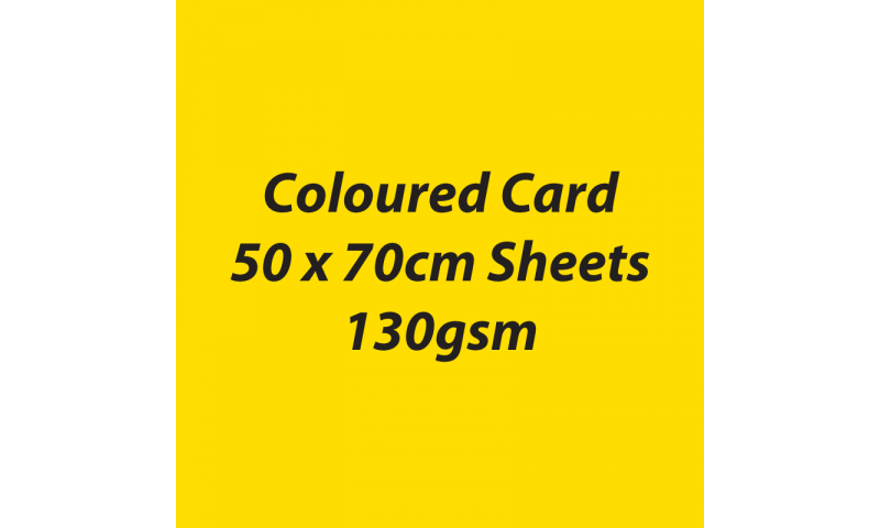Heyda 100% Recycled Coloured Card  50x70mm 130 gsm barcoded 30 sh-Yellow
