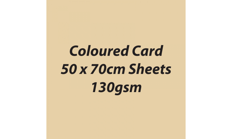 Heyda 100% Recycled Coloured Card  50x70mm 130 gsm barcoded 30 sh-Chamois